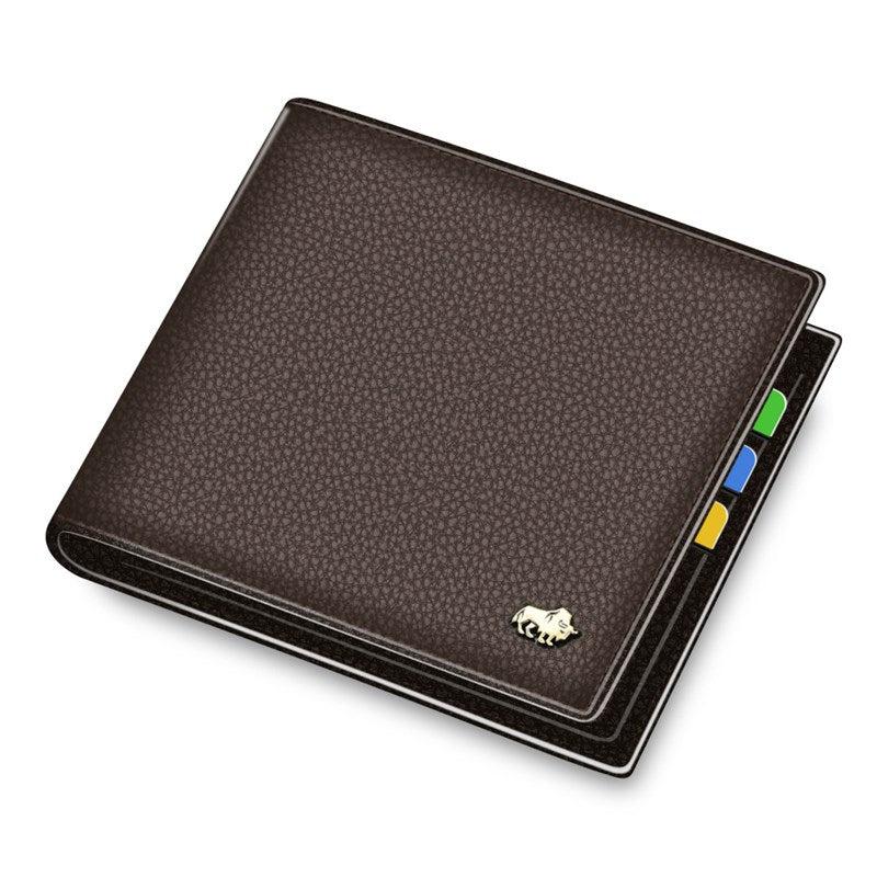 Men's Leather Wallets RFID Bifold Zip Coin Purse Business Card Holder
