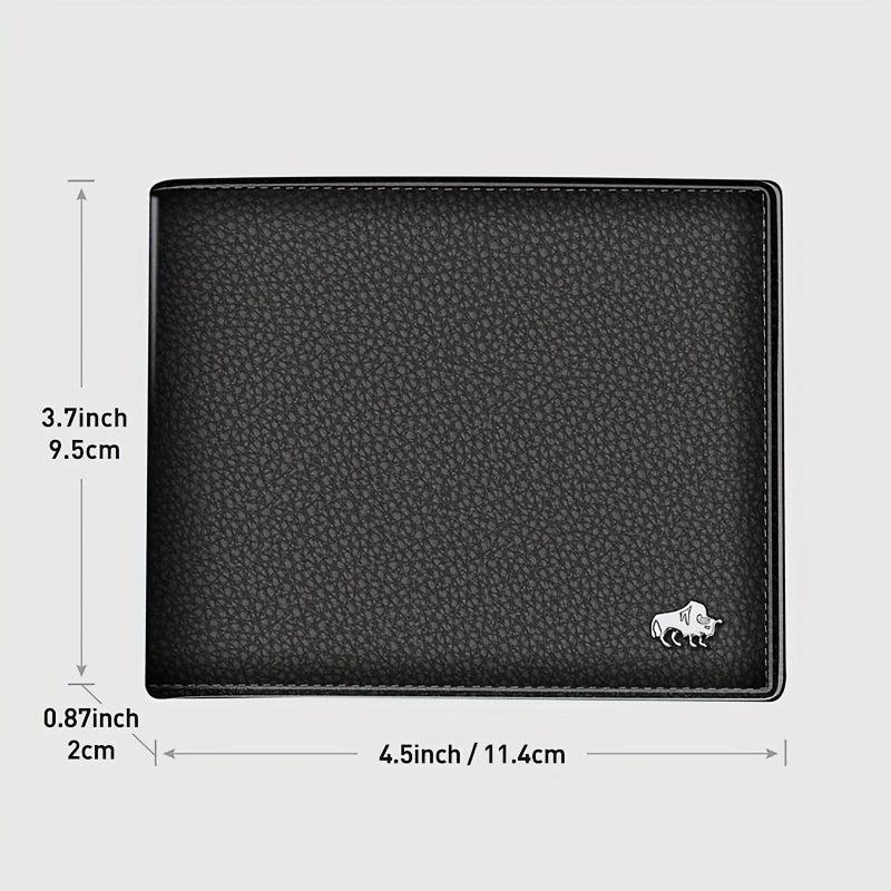 Men's Leather Wallets RFID Bifold Zip Coin Purse Business Card Holder