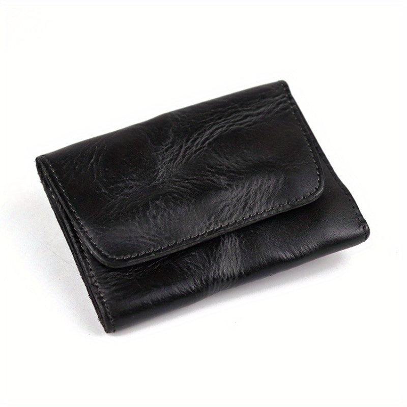 Men's Top Layer Cowhide Wallet Retro Leather Distressed Driver's Card Holder