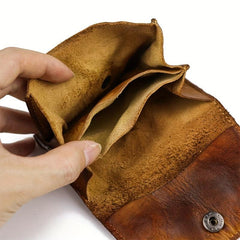 Men's Top Layer Cowhide Wallet Retro Leather Distressed Driver's Card Holder