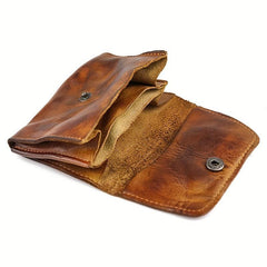 Men's Top Layer Cowhide Wallet Retro Leather Distressed Driver's Card Holder