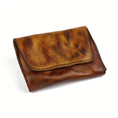 Men's Top Layer Cowhide Wallet Retro Leather Distressed Driver's Card Holder