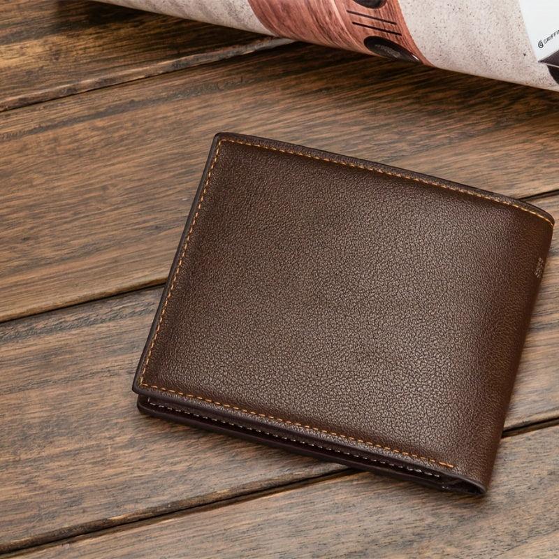 Men's Leather Short Wallet Card Holder Purse Coin Purse Gift