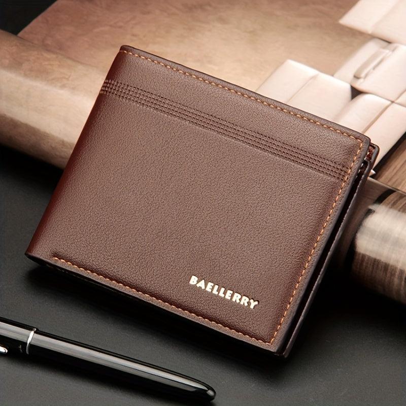 Men's Leather Short Wallet Card Holder Purse Coin Purse Gift