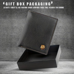 Men's Leather Short Wallet Top Layer Cowhide Business Wallet