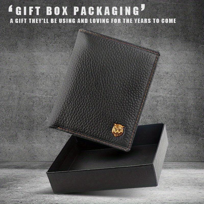 Men's Leather Short Wallet Top Layer Cowhide Business Wallet