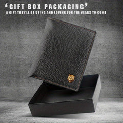 Men's Leather Short Wallet Top Layer Cowhide Business Wallet