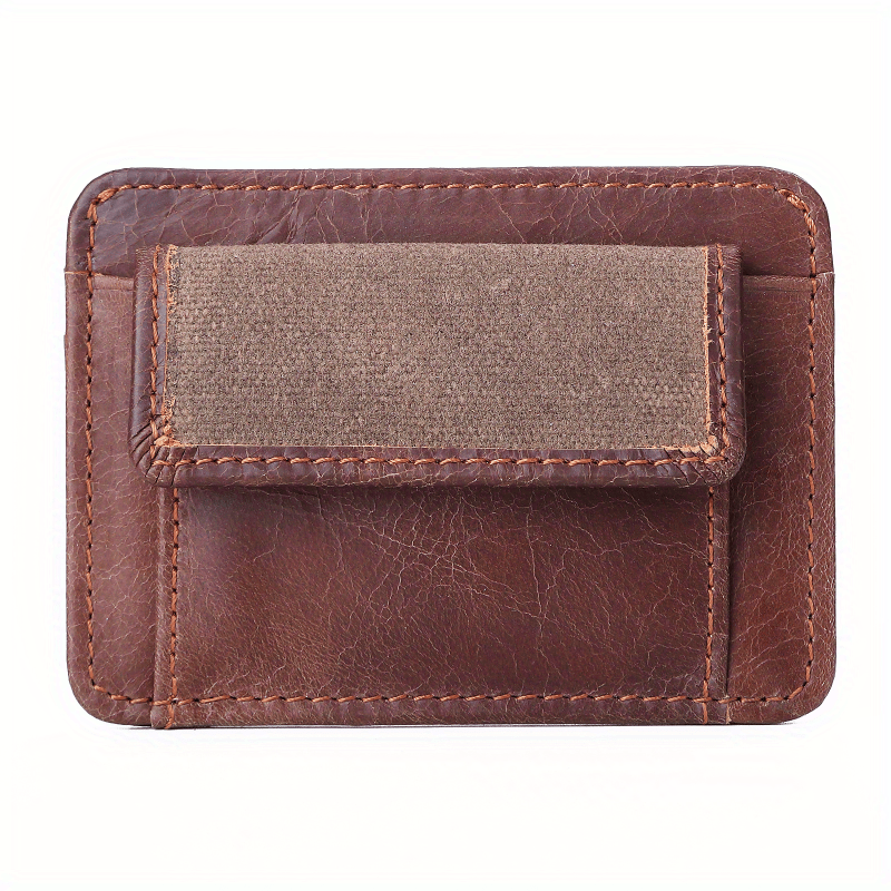Men's Leather Credit Card Holder Slim Coin Purse