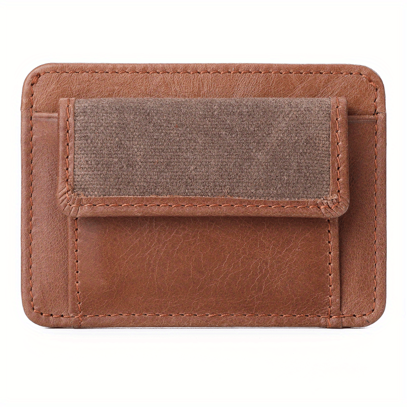 Men's Leather Credit Card Holder Slim Coin Purse
