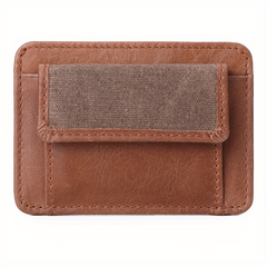 Men's Leather Credit Card Holder Slim Coin Purse