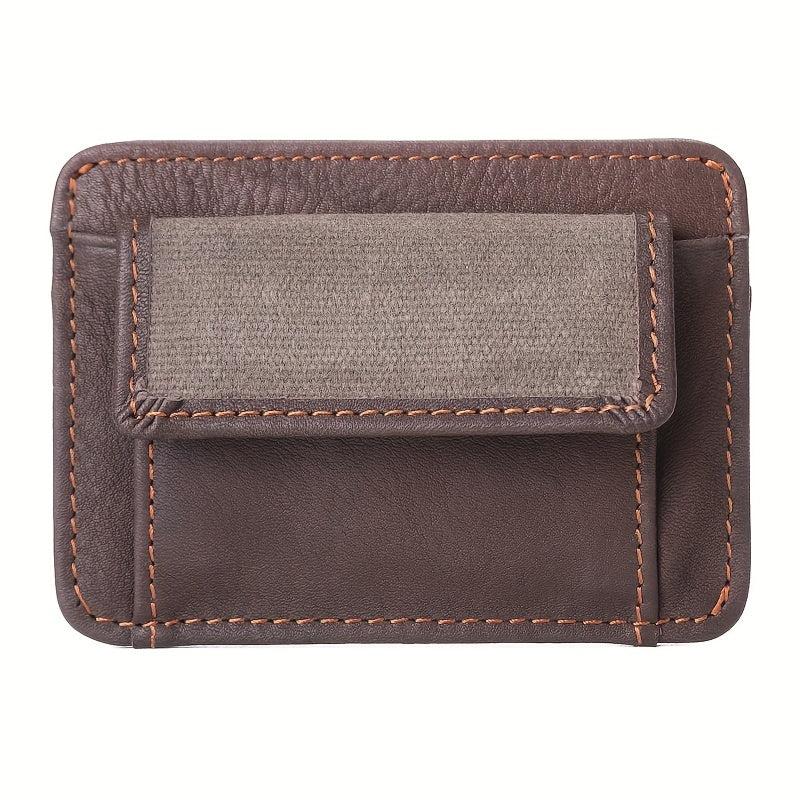 Men's Leather Credit Card Holder Slim Coin Purse