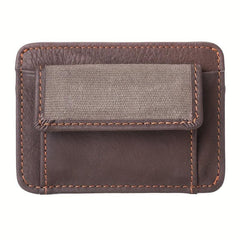Men's Leather Credit Card Holder Slim Coin Purse