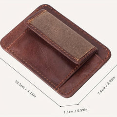 Men's Leather Credit Card Holder Slim Coin Purse