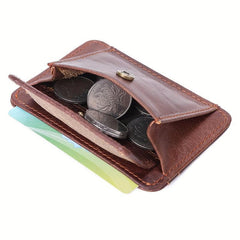 Men's Leather Credit Card Holder Slim Coin Purse