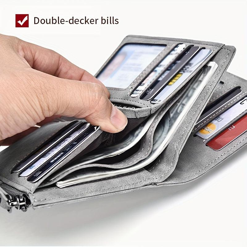 Men's RFID Blocking Travel Wallet with Coin Purse