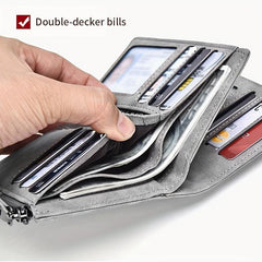 Men's RFID Blocking Travel Wallet with Coin Purse