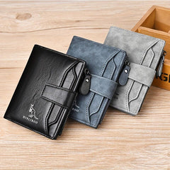 Men's RFID Blocking Travel Wallet with Coin Purse