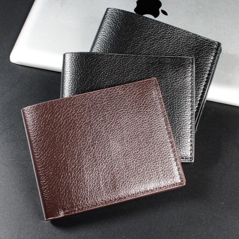 Men's PU Leather Short Wallet Multiple Card Slots Clip Large Capacity Great Gift