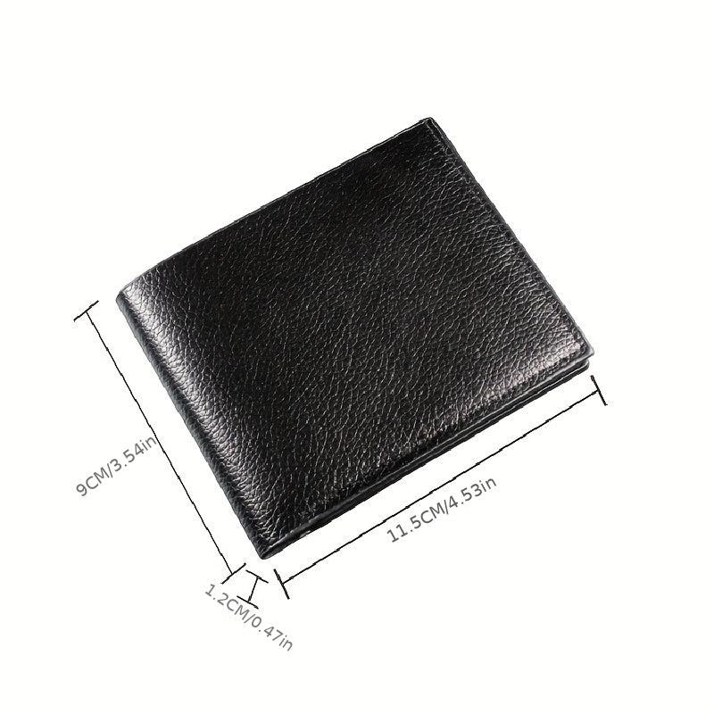 Men's PU Leather Short Wallet Multiple Card Slots Clip Large Capacity Great Gift