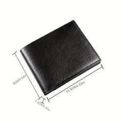 Men's PU Leather Short Wallet Multiple Card Slots Clip Large Capacity Great Gift