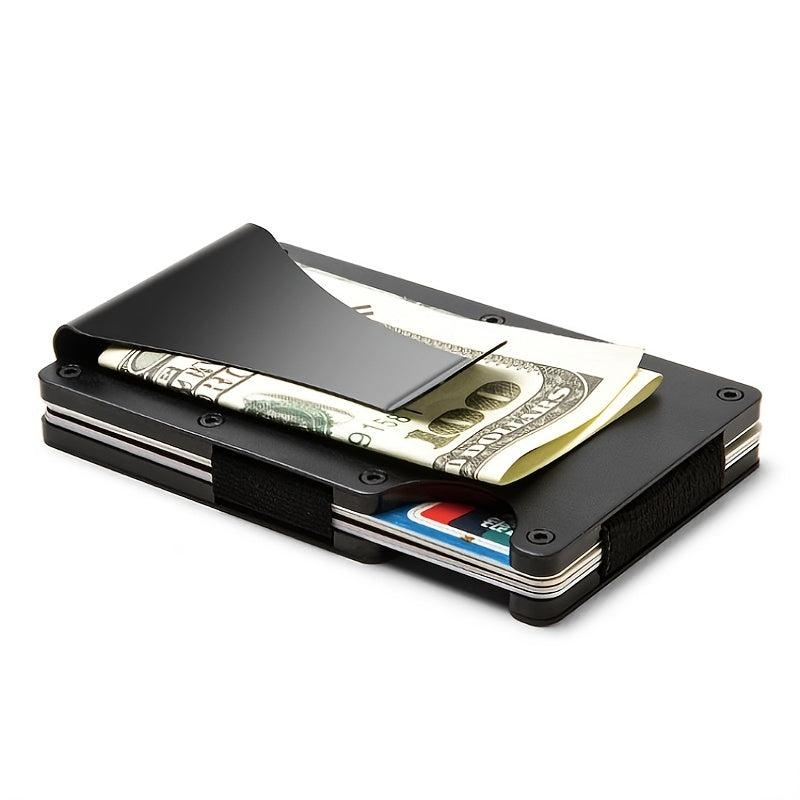 Men's Slim Wallet RFID Blocking Credit Card Holder Aluminum Alloy Wallet
