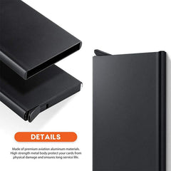 RFID Blocking Card Holder Aluminum Pop-up Credit Card Holder
