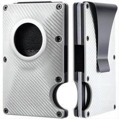 Carbon Fiber Card Holder Anti Theft Wallet Metal Clip