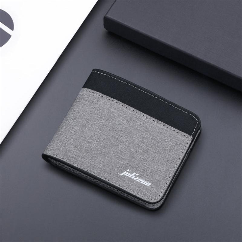 Canvas Men Wallet gray Card Holder Wallet