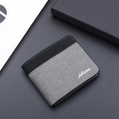 Canvas Men Wallet gray Card Holder Wallet