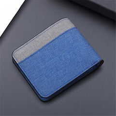 Canvas Men Wallet gray Card Holder Wallet