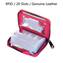 Men's Casual Leather Card Holder Zipper Coin Purse