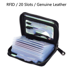 Men's Casual Leather Card Holder Zipper Coin Purse