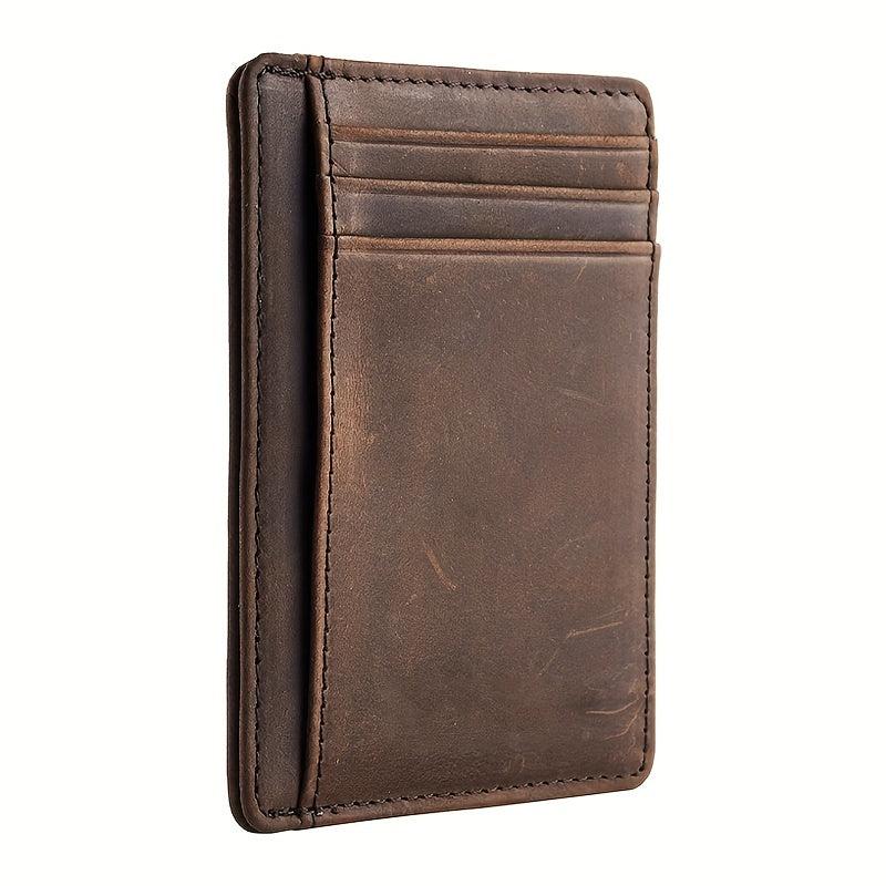 Men's Slim Wallet RFID Blocking Front Pocket Money Clip Wallet
