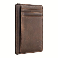 Men's Slim Wallet RFID Blocking Front Pocket Money Clip Wallet