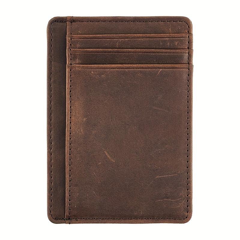 Men's Slim Wallet RFID Blocking Front Pocket Money Clip Wallet