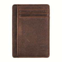 Men's Slim Wallet RFID Blocking Front Pocket Money Clip Wallet