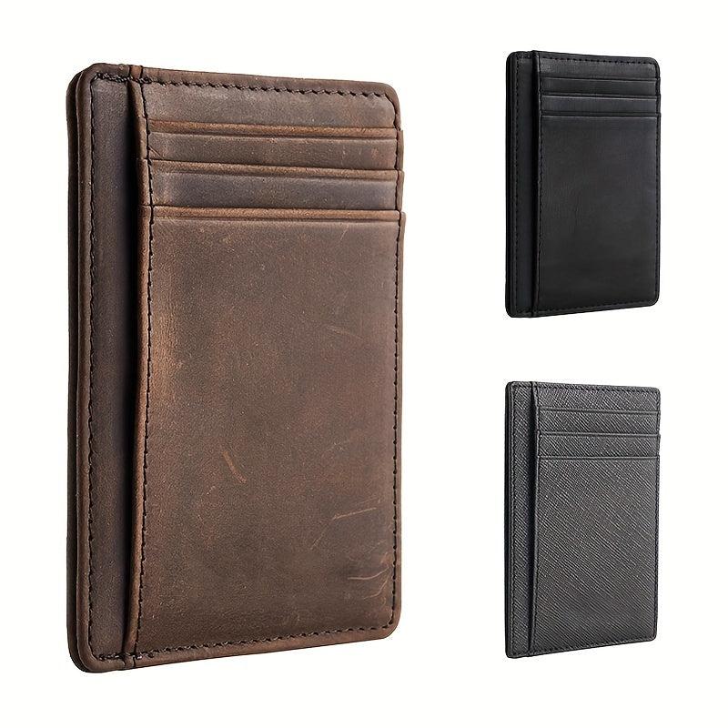 Men's Slim Wallet RFID Blocking Front Pocket Money Clip Wallet