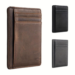 Men's Slim Wallet RFID Blocking Front Pocket Money Clip Wallet
