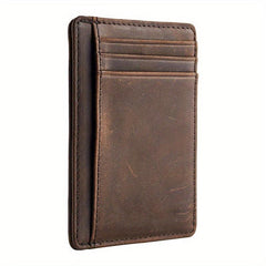 Men's Slim Wallet RFID Blocking Front Pocket Money Clip Wallet