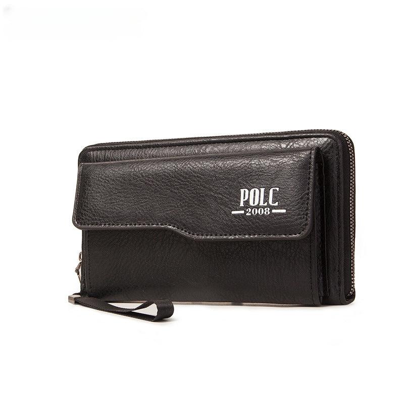 Men's Leather Money Clip Wallet Large Capacity Card Holder
