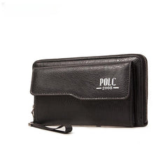 Men's Leather Money Clip Wallet Large Capacity Card Holder