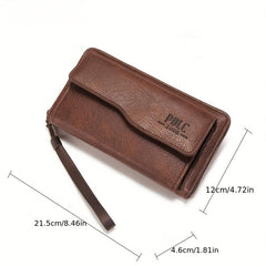 Men's Leather Money Clip Wallet Large Capacity Card Holder