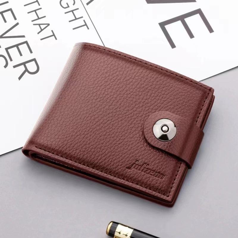 Men's Leather Short Wallet Money Clip Card Holder Coin Purse