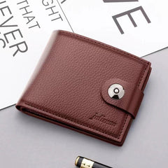 Men's Leather Short Wallet Money Clip Card Holder Coin Purse