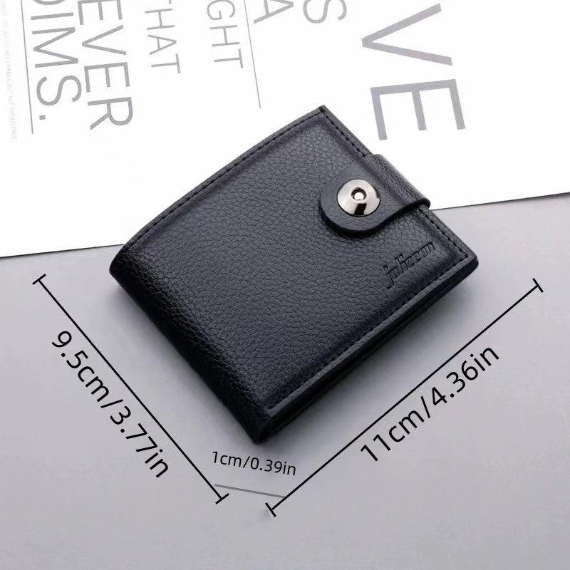 Men's Leather Short Wallet Money Clip Card Holder Coin Purse