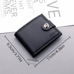 Men's Leather Short Wallet Money Clip Card Holder Coin Purse