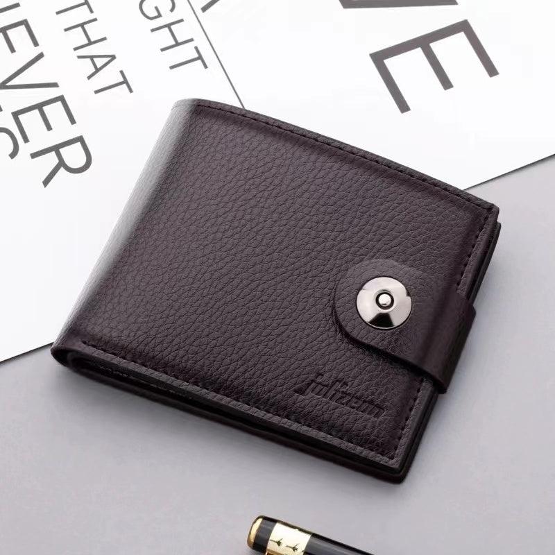 Men's Leather Short Wallet Money Clip Card Holder Coin Purse