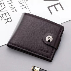 Men's Leather Short Wallet Money Clip Card Holder Coin Purse