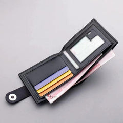 Men's Leather Short Wallet Money Clip Card Holder Coin Purse
