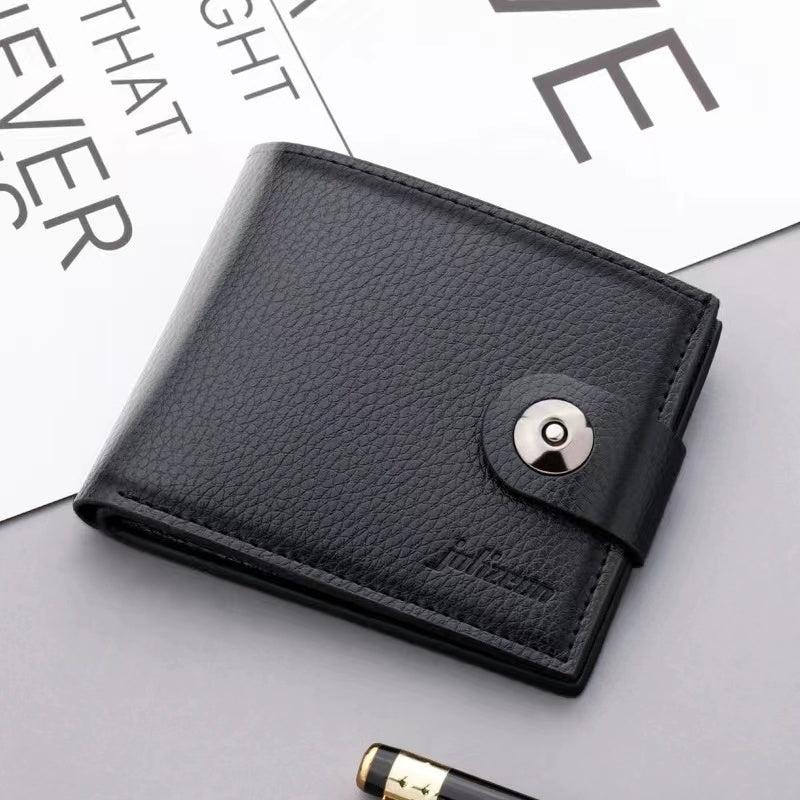 Men's Leather Short Wallet Money Clip Card Holder Coin Purse